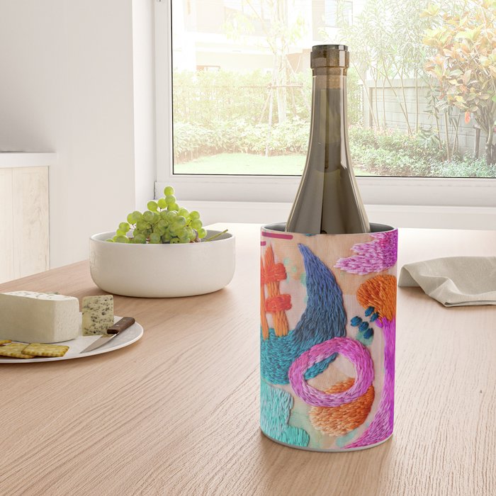 abstract embroidery Wine Chiller Gallery Image 4