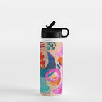 abstract embroidery Water Bottle Gallery Image 1