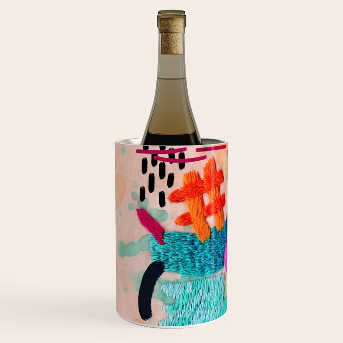 abstract embroidery Wine Chiller Gallery Image 2