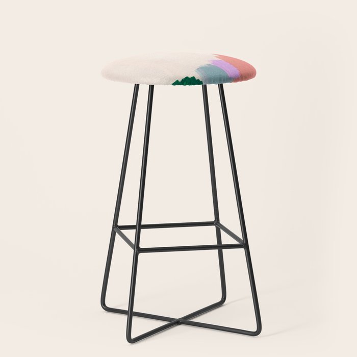 Abstract Oil Painting No. 70 Stool Gallery Image 1