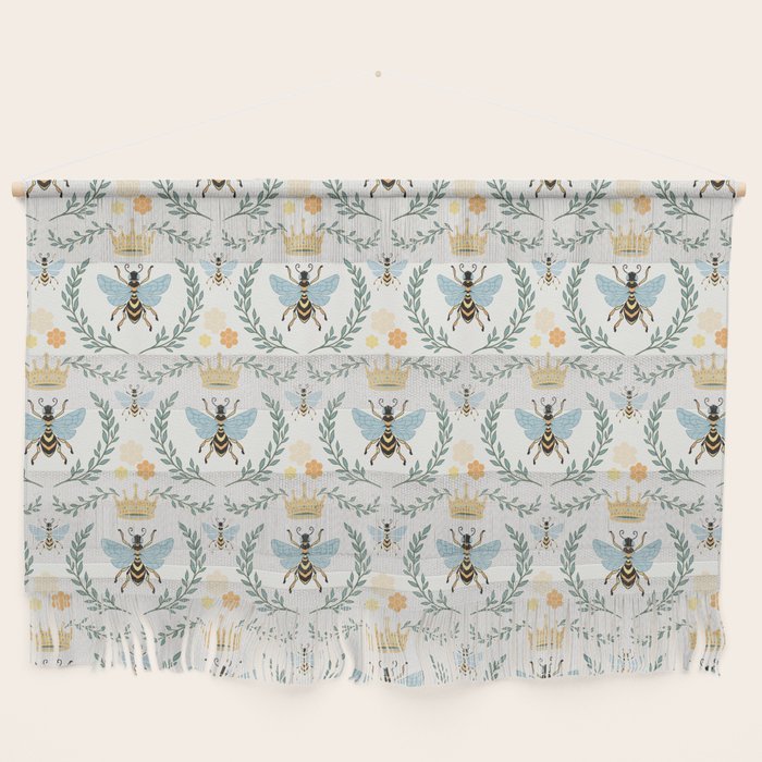 Queen Bee with Gold Crown and Laurel Frame Wall Hanging Gallery Image 1