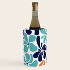 Abstract Flowers, Orange, Navy, Teal Wine Chiller Gallery Image 2