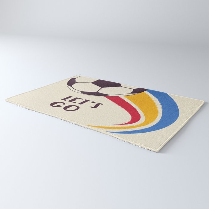 Let's Go - Soccer Illustration Rug Gallery Image 3