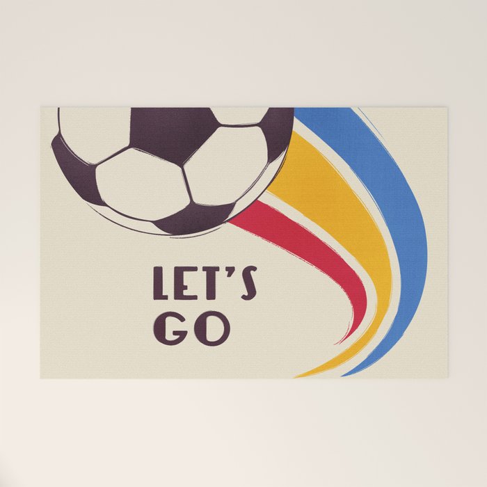 Let's Go - Soccer Illustration Welcome Mat Gallery Image 1
