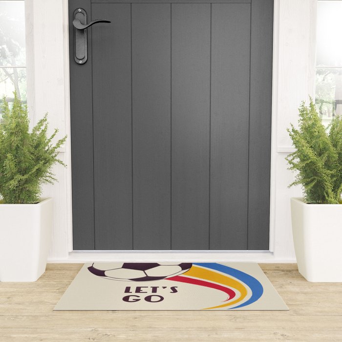 Let's Go - Soccer Illustration Welcome Mat Gallery Image 3