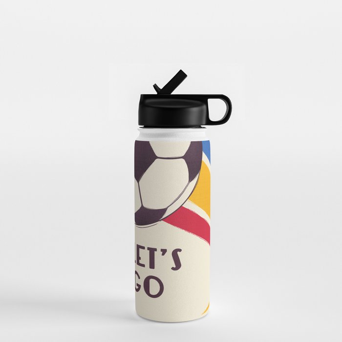 Let's Go - Soccer Illustration Water Bottle Gallery Image 1