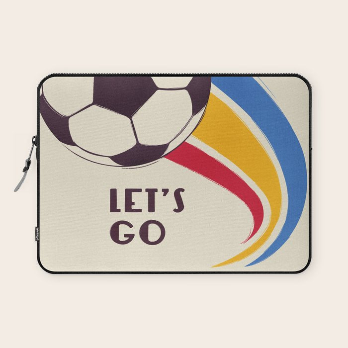 Let's Go - Soccer Illustration Laptop Sleeve Gallery Image 1