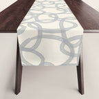 Watercolor Circles - Blue Cream Table Runner Gallery Image 1