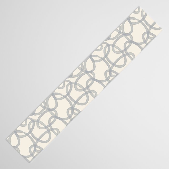 Watercolor Circles - Blue Cream Table Runner Gallery Image 3
