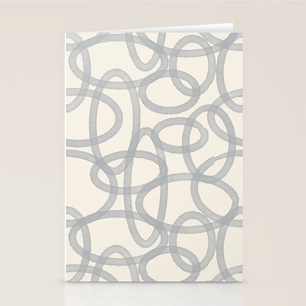Watercolor Circles - Blue Cream Stationery Card Gallery Image 1