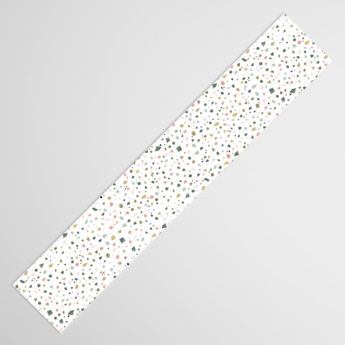 terrazzo stracciatella marble texture decorative pattern Table Runner Gallery Image 3