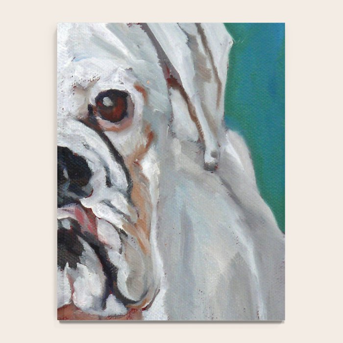 White Boxer Dog Painting Notebook Gallery Image 4