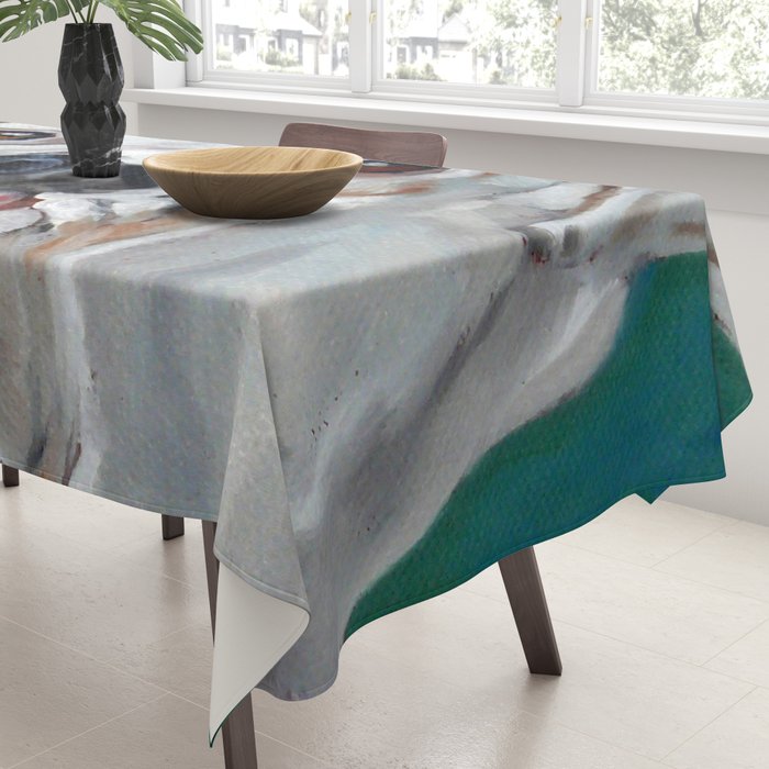 White Boxer Dog Painting Tablecloth Gallery Image 3