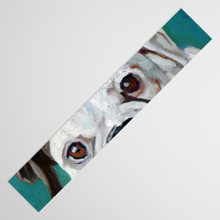 White Boxer Dog Painting Table Runner Gallery Image 3