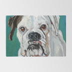 White Boxer Dog Painting Rug Gallery Image 2
