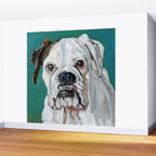 White Boxer Dog Painting Wall Mural Gallery Image 2