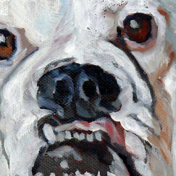 White Boxer Dog Painting Coffee Mug Gallery Image 2