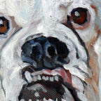 White Boxer Dog Painting Coffee Mug Gallery Image 2