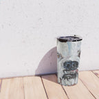 White Boxer Dog Painting Travel Mug Gallery Image 4
