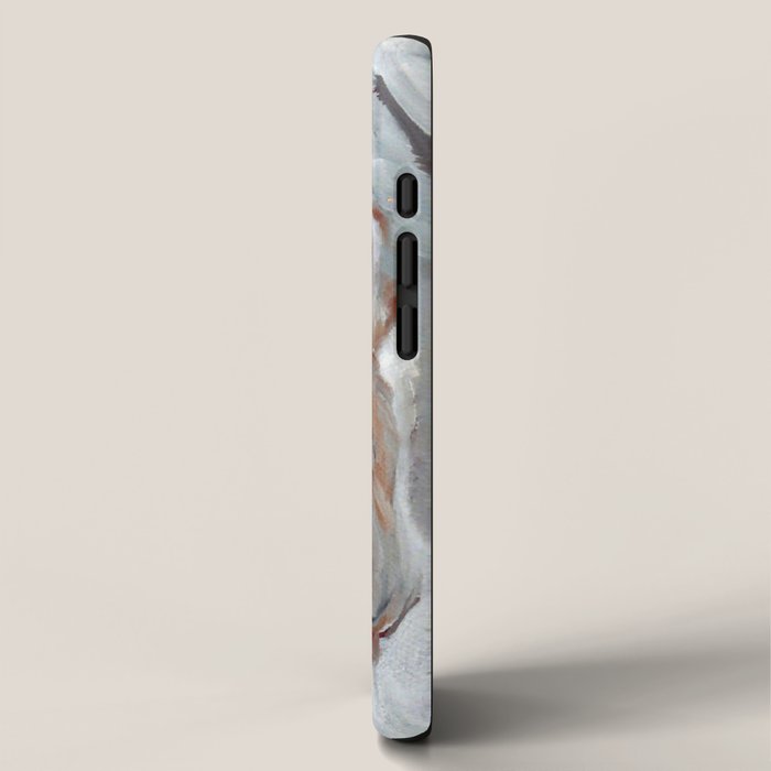 White Boxer Dog Painting iPhone Case Gallery Image 2