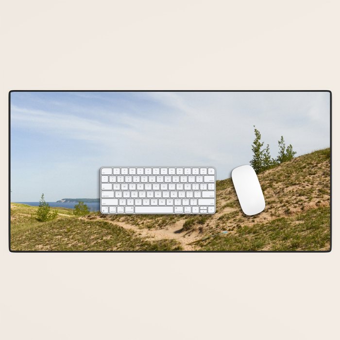 Michigan Dunes 1 - sand dune nature landscape photograph Desk Mat Gallery Image 1