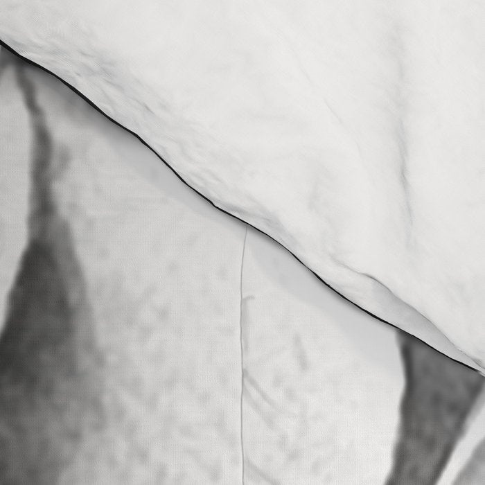 Floral Portrait-black and white Comforter Gallery Image 4