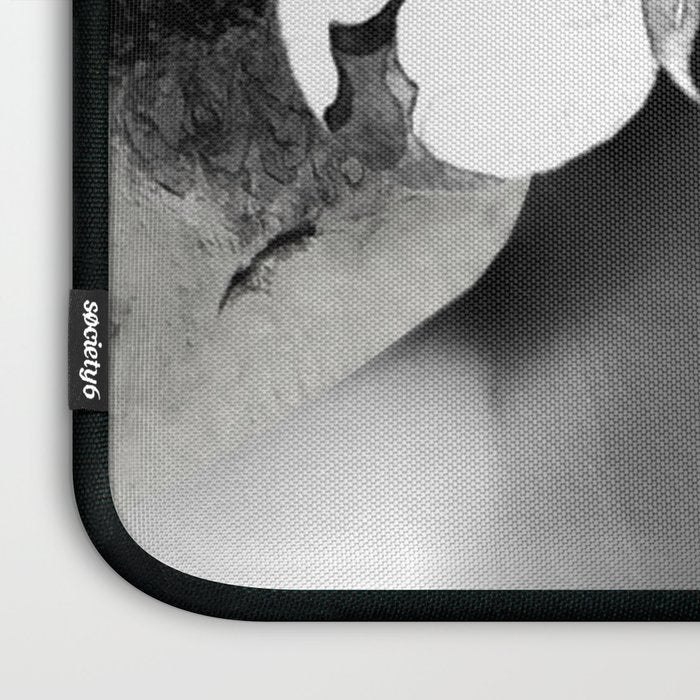 Floral Portrait-black and white Laptop Sleeve Gallery Image 3