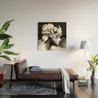 Floral Portrait-black and white Wood Wall Art Gallery Image 2