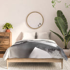 Floral Portrait-black and white Comforter Gallery Image 3