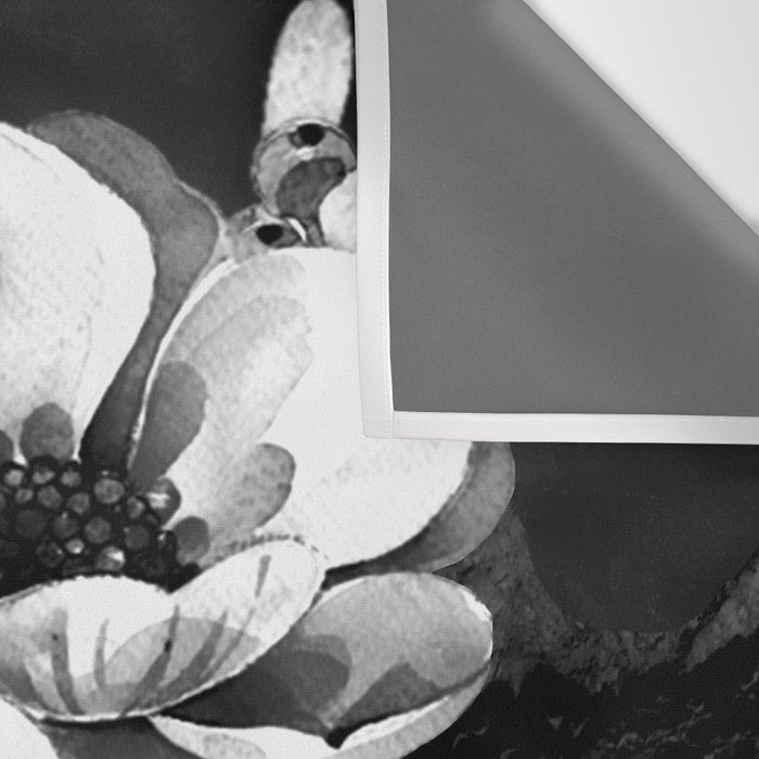 Floral Portrait-black and white Wall Tapestry Gallery Image 3