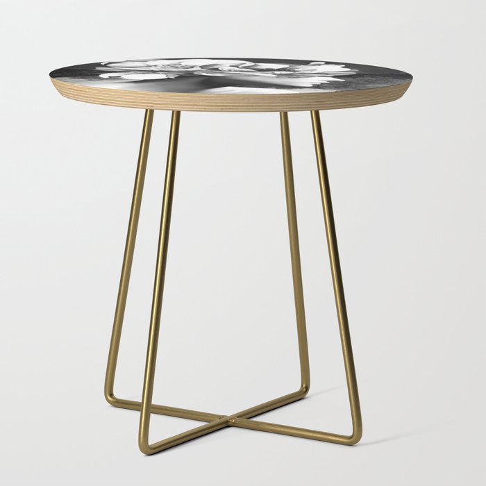 Floral Portrait-black and white Side Table Gallery Image 1