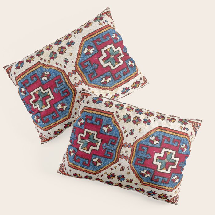 Kozak Bergama Turkish  Antique Rug Print Pillow Sham Gallery Image 1