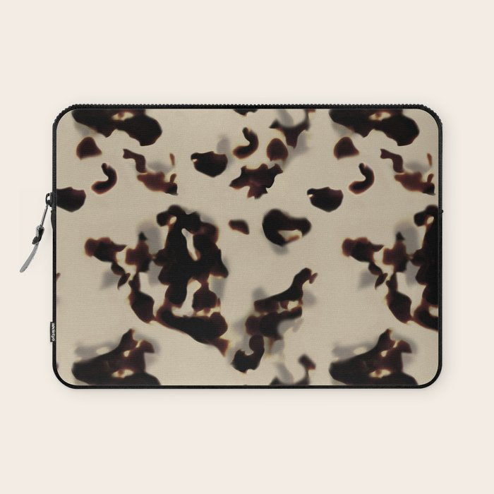 Chic Tortoise Shell on Ivory Laptop Sleeve Gallery Image 1