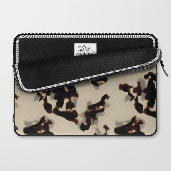 Chic Tortoise Shell on Ivory Laptop Sleeve Gallery Image 2