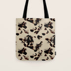 Chic Tortoise Shell on Ivory Tote Bag Gallery Image 1