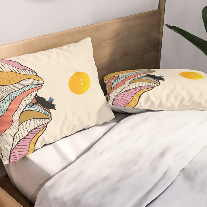 Good Morning Meow 3 - Reading Rainbow Pillow Sham Gallery Image 2