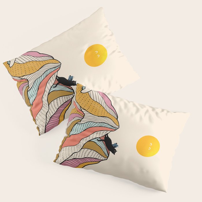 Good Morning Meow 3 - Reading Rainbow Pillow Sham Gallery Image 1