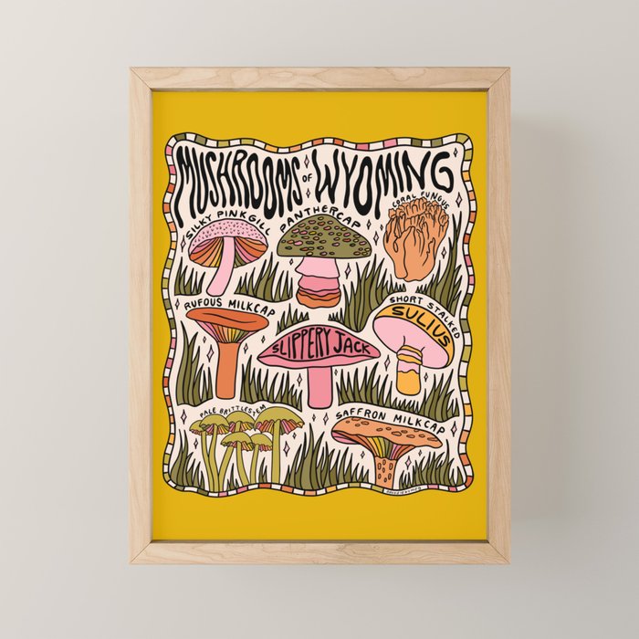 Mushrooms of Wyoming Mini Art Print Gallery Image 1