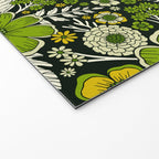 Modern Yellow & Green Floral Pattern Welcome Mat Gallery Image 2