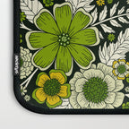 Modern Yellow & Green Floral Pattern Laptop Sleeve Gallery Image 3