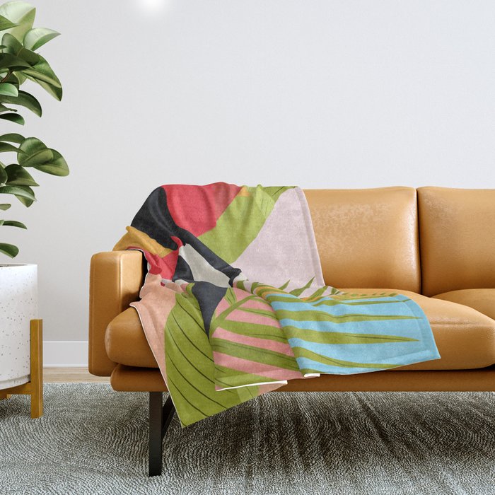 Tropical Girl 2/2 Throw Blanket Gallery Image 1
