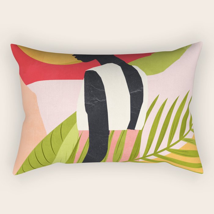 Tropical Girl 2/2 Rectangular Pillow Gallery Image 1