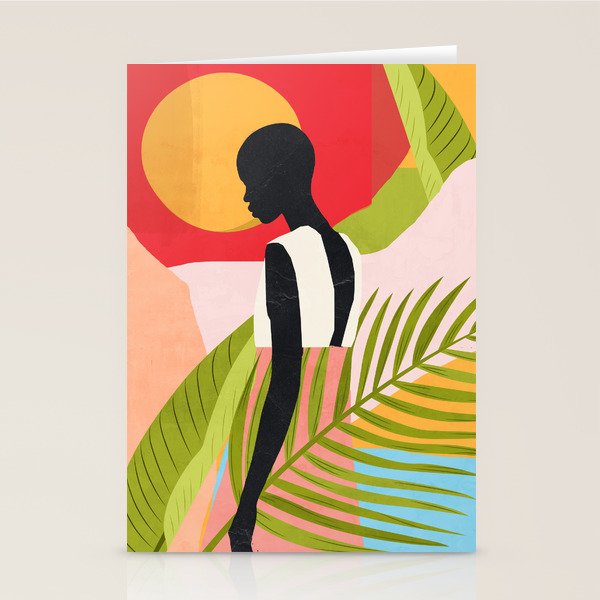 Tropical Girl 2/2 Stationery Card Gallery Image 1