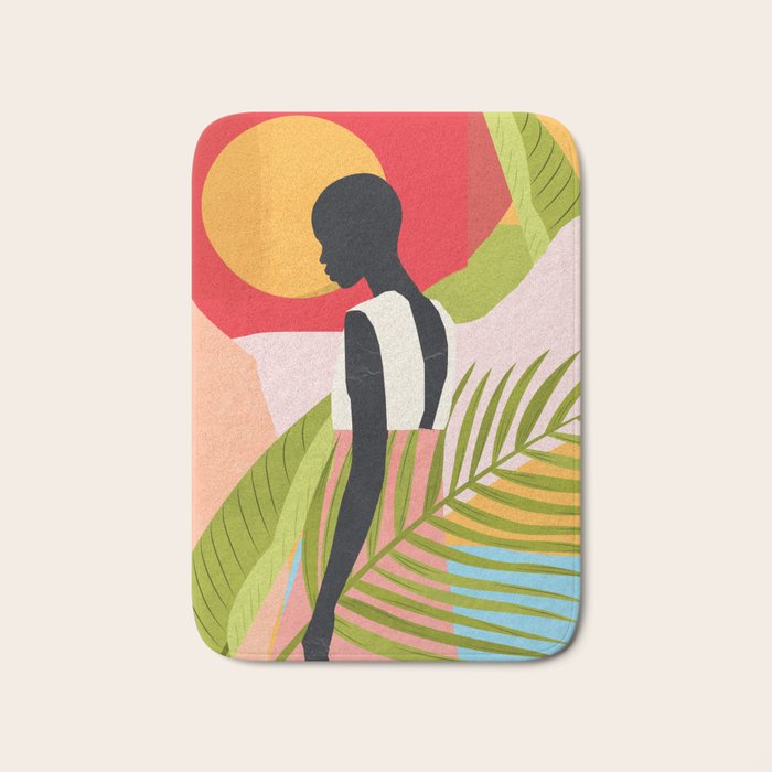 Tropical Girl 2/2 Bath Mat Gallery Image 1