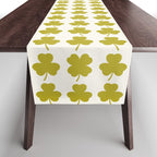 Clovers XIX Chartreuse Botanical Pattern Table Runner Gallery Image 1