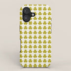 Clovers XIX Chartreuse Botanical Pattern iPhone Case Gallery Image 1