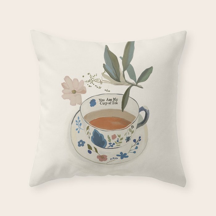 You are My Cup of Tea 4 Throw Pillow Gallery Image 6