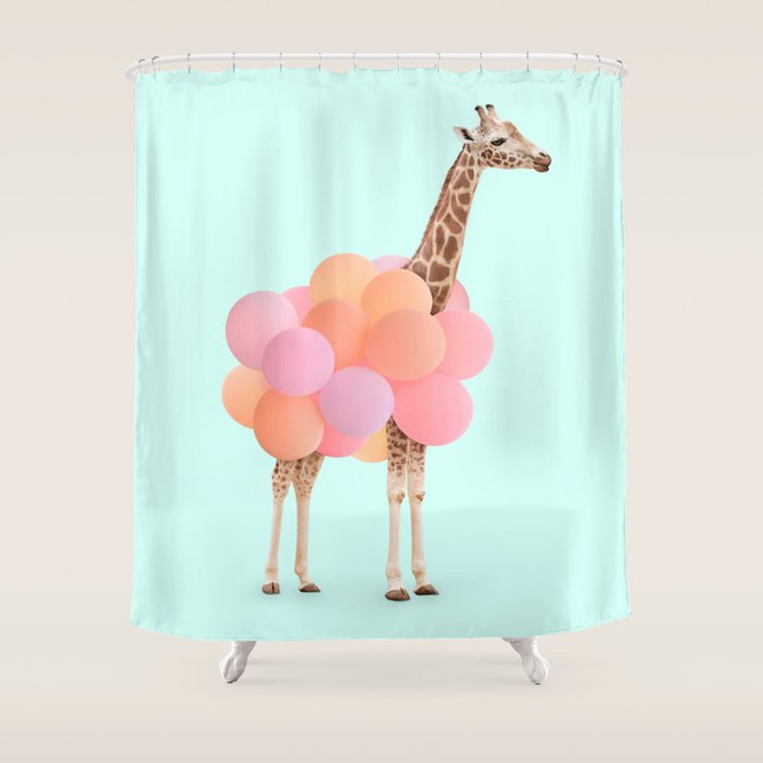 GIRAFFE PARTY Shower Curtain Gallery Image 1