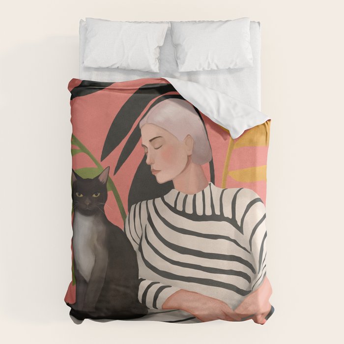 The Cat and the Calm Duvet Cover Gallery Image 6