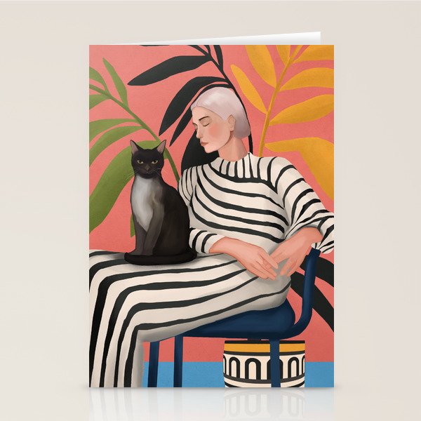 The Cat and the Calm Stationery Card Gallery Image 1